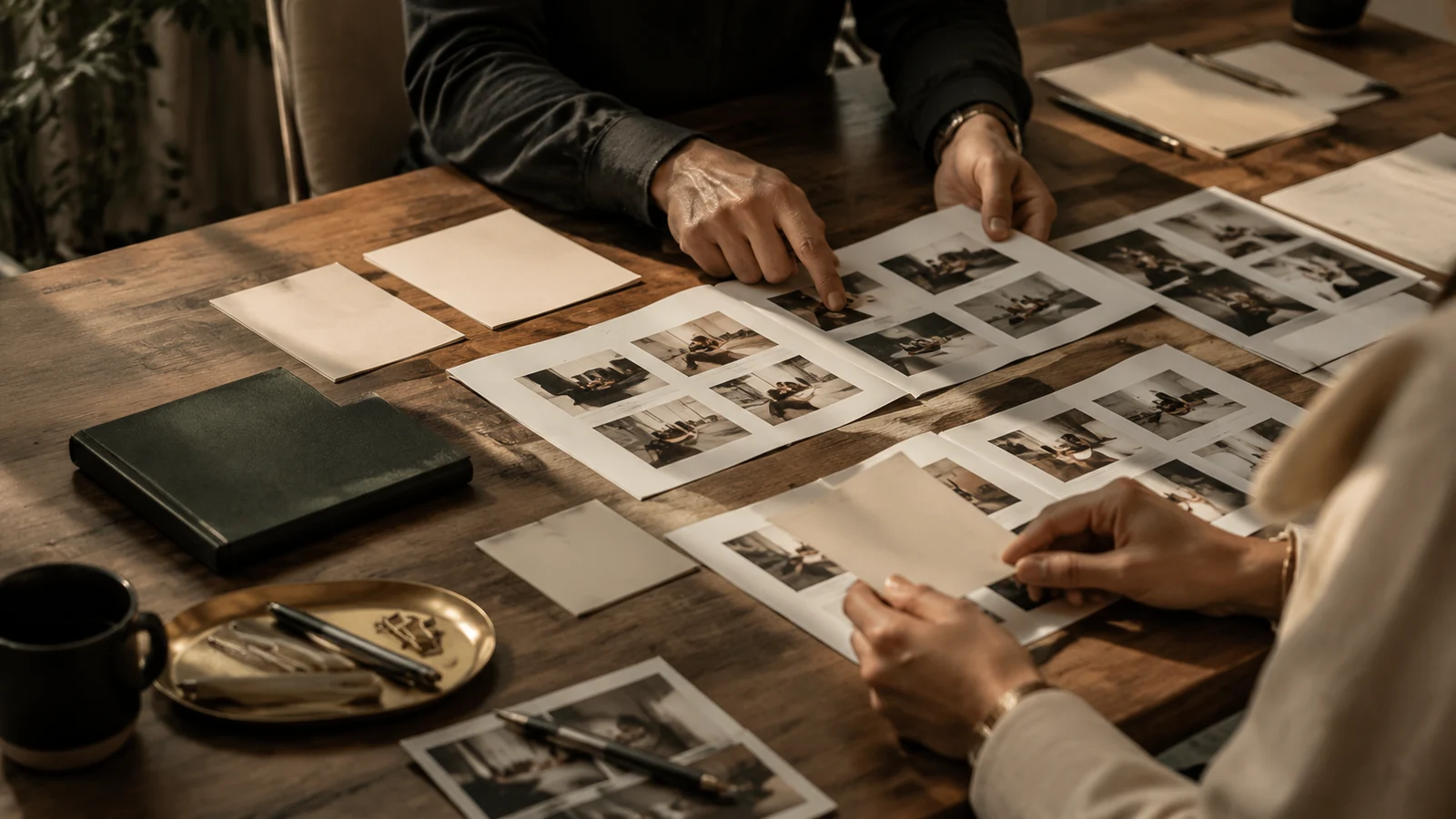 Editoryal görsellerin ve içerik notlarının düzenlendiği çalışma masası
